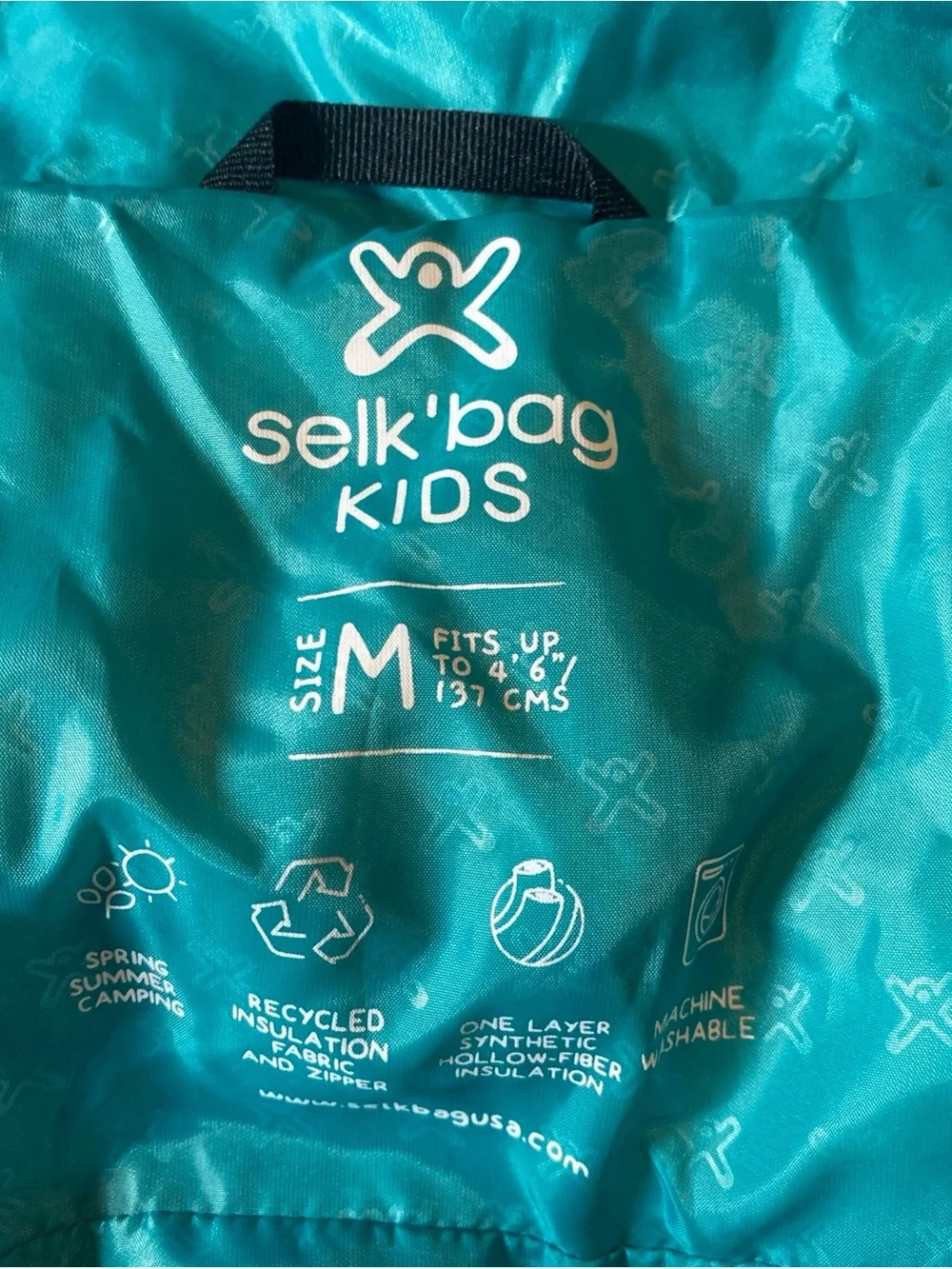 Selk’ Bag Wearable Sleeping Bag Kids Medium Flamingo Pink/Blue Camping